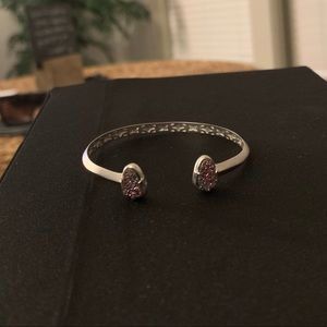 Kendra Scott silver multi color drusy bracelet
